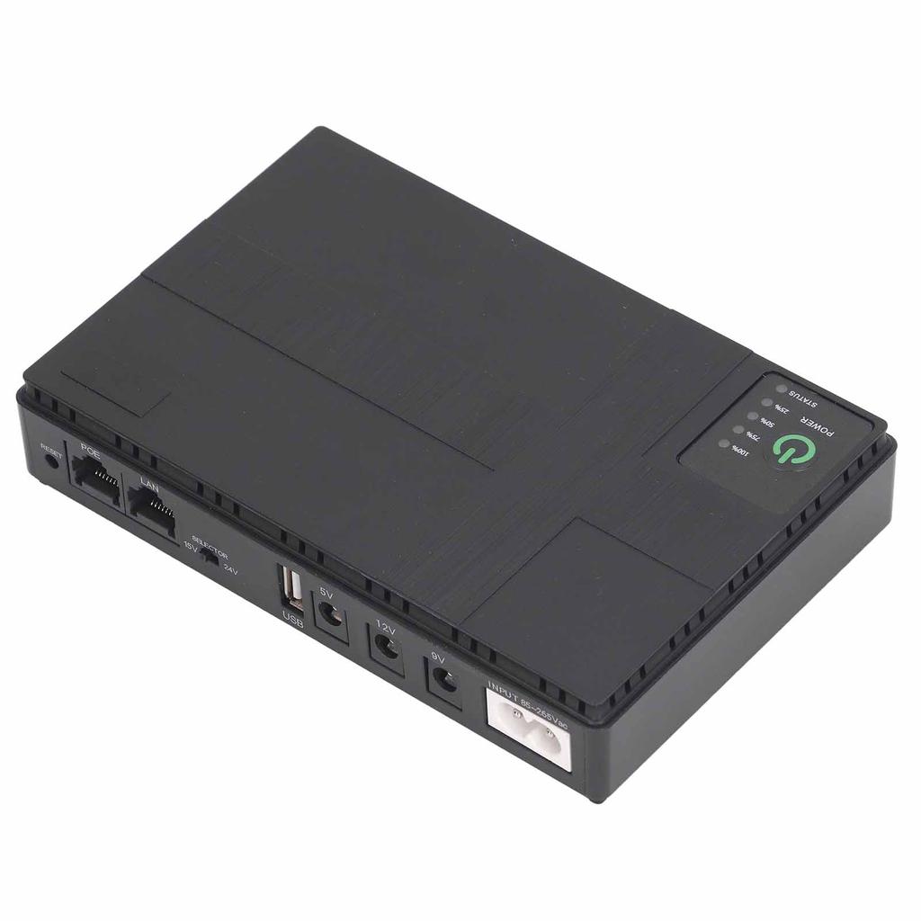 Bateria de Backup UPS 10400mAh 5V 9V 12V 2A POE 15V 24V 1A Saída Fonte de Alimentação Ininterrupta 85‑265V Plugue UE