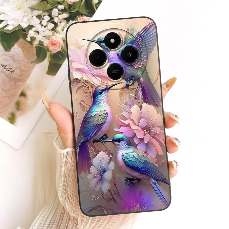 Luxury Fashion Painting Phone Case For Xiaomi Redmi 14C 4G Back Cover Liquid Silicone Soft Bumper For Redmi A4 14R 5G Poco C75