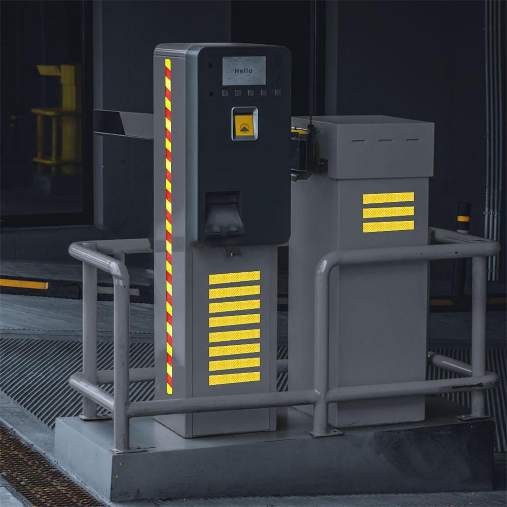 15CM*10M Reflective Safety Tapes White-Red Twill Conspicuity Automotive Vehicle Film Reflectors Trailer Stickers For Cars Trucks