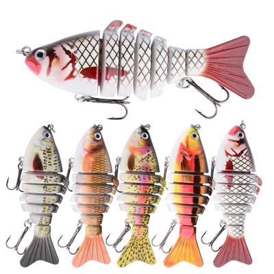 9.5cm/14.5g 7-Section Multi-Jointed Hard Plastic Lure for Aspius and Bass Fishing