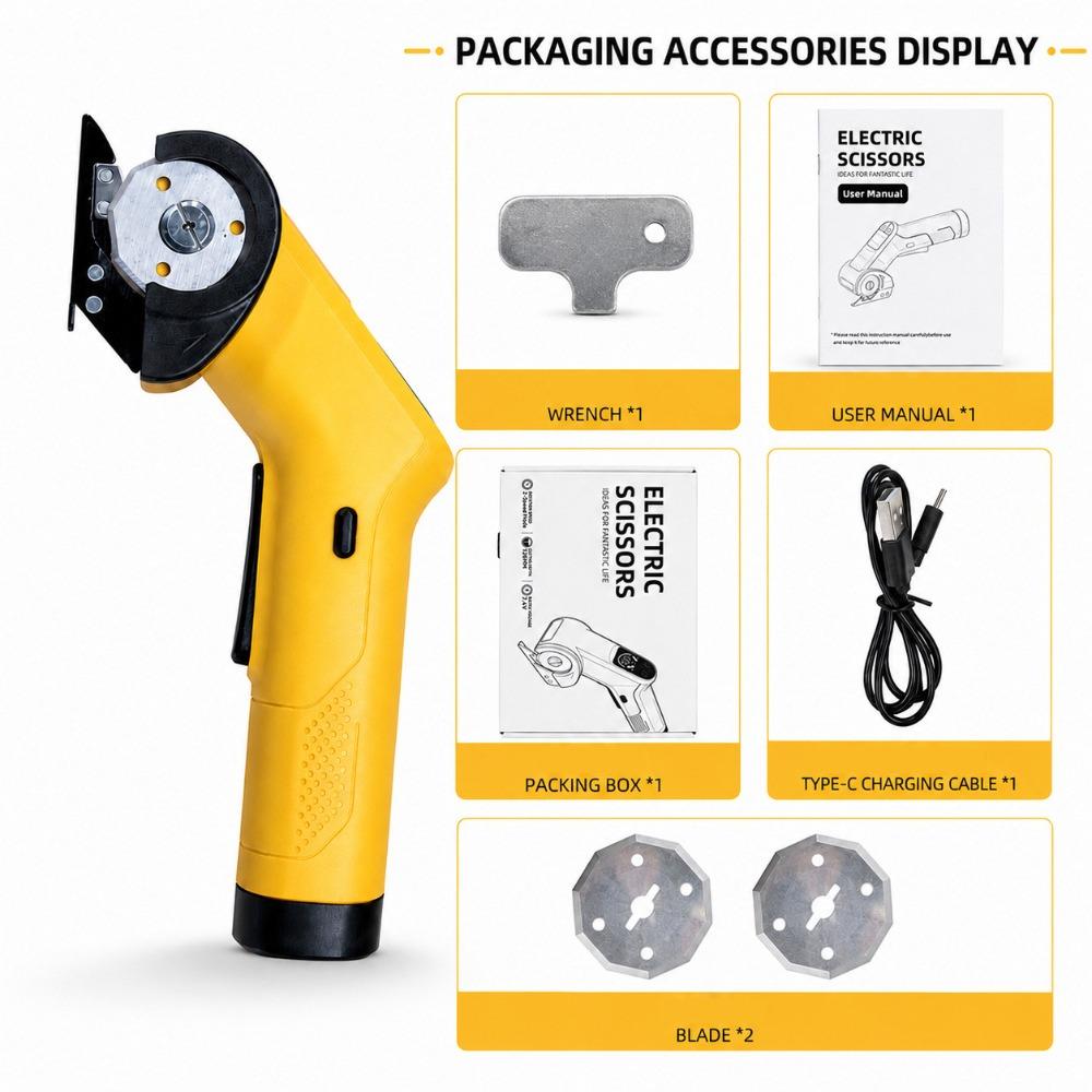 Cordless Electric Cloth Cutter Rechargeable Portable Cutting Tool Industrial Cutting