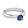 Blue Sapphire Classic Solitaire Ring - 925  Sterling Silver