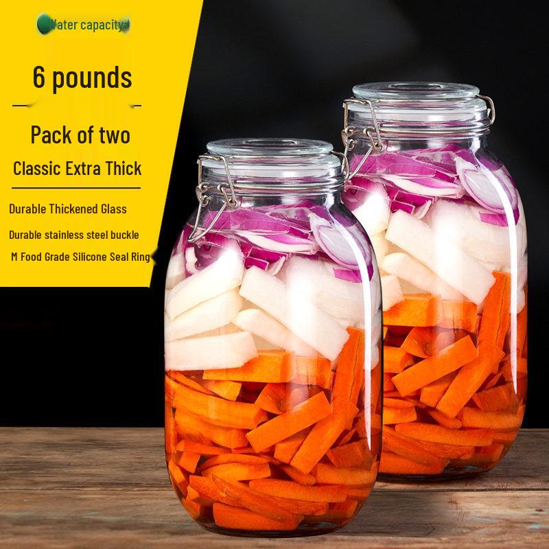 Large Capacity Thickened Glass Jar for