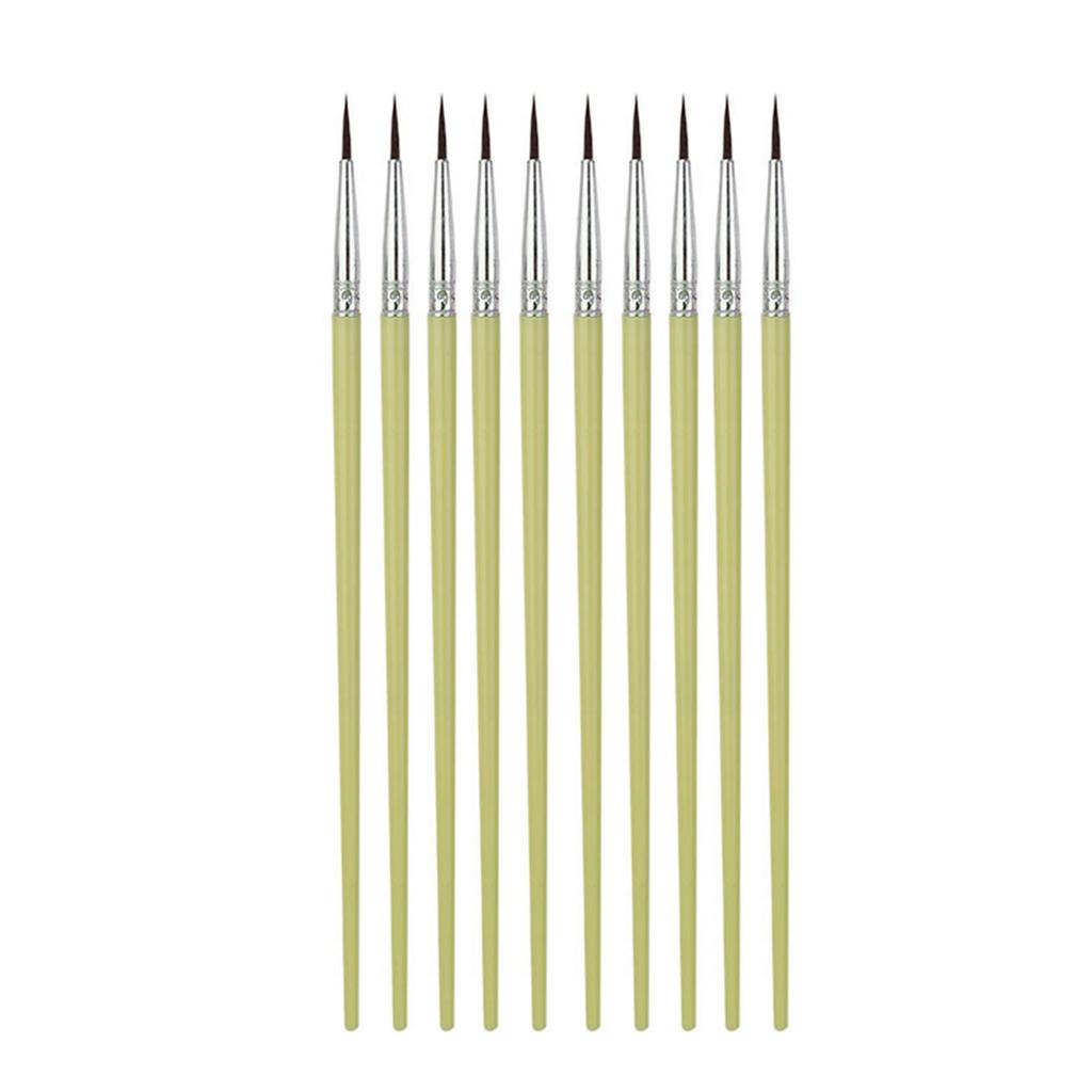 Pinsel, 10-teiliges Set, professioneller Pinsel, handbemalter Nylonhaar-Acrylpinsel für Künstler, für Acryl-Kunstfarben