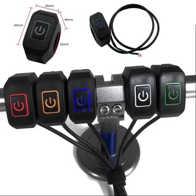 Motorcycle Modified Switch Waterproof Button with LED Light Headlight Horn Control ON OFF Buttton Handlebar Mount Accessories