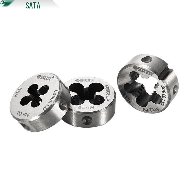 SATA 50910 High-Speed Steel Coarse Thread Round Die M10x1.5