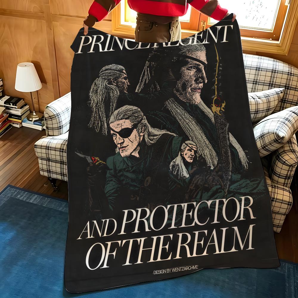 Drama H-House-e O-of T-the D-Dragon-n Throw Flannel Cozy Print Blanket, Portable, Durable Machine Washable Cute Cool