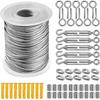304 Stainless Steel Wire Rope Set, Rope Suspension Wire Rope, Tensioner With Wire Rope Pvc