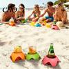 Portabicchieri da Spiaggia con Colori Vivaci Impilabile Portatile Accessori per Bevande Telefoni Snack Crema Solare Organizer Senza Sabbia Viaggio Campeggio Picnic