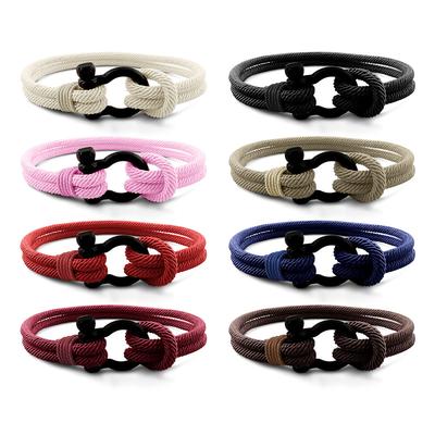 Fashion Bracelet Men's Braided Bracelet Lock Stainless Steel Couple Red Rope Hand Rope Student Jewelry