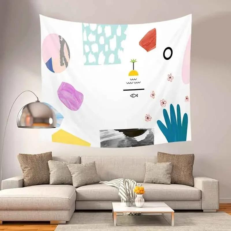 Home Wall Decoration Tapestry Abstract Pattern Hanging Cloth Office Living Room Tapestry
