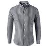 Men's Striped Long Sleeve Slim Fit Business Casual Dress Shirt