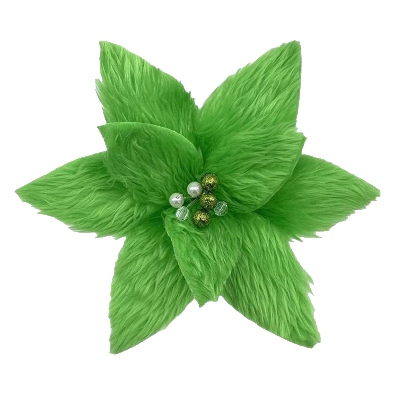 

Рождественские украшения, Плюшевые имитированные рождественские цветы, Рождественские венки на елку, Плюшевые украшения One Size белый