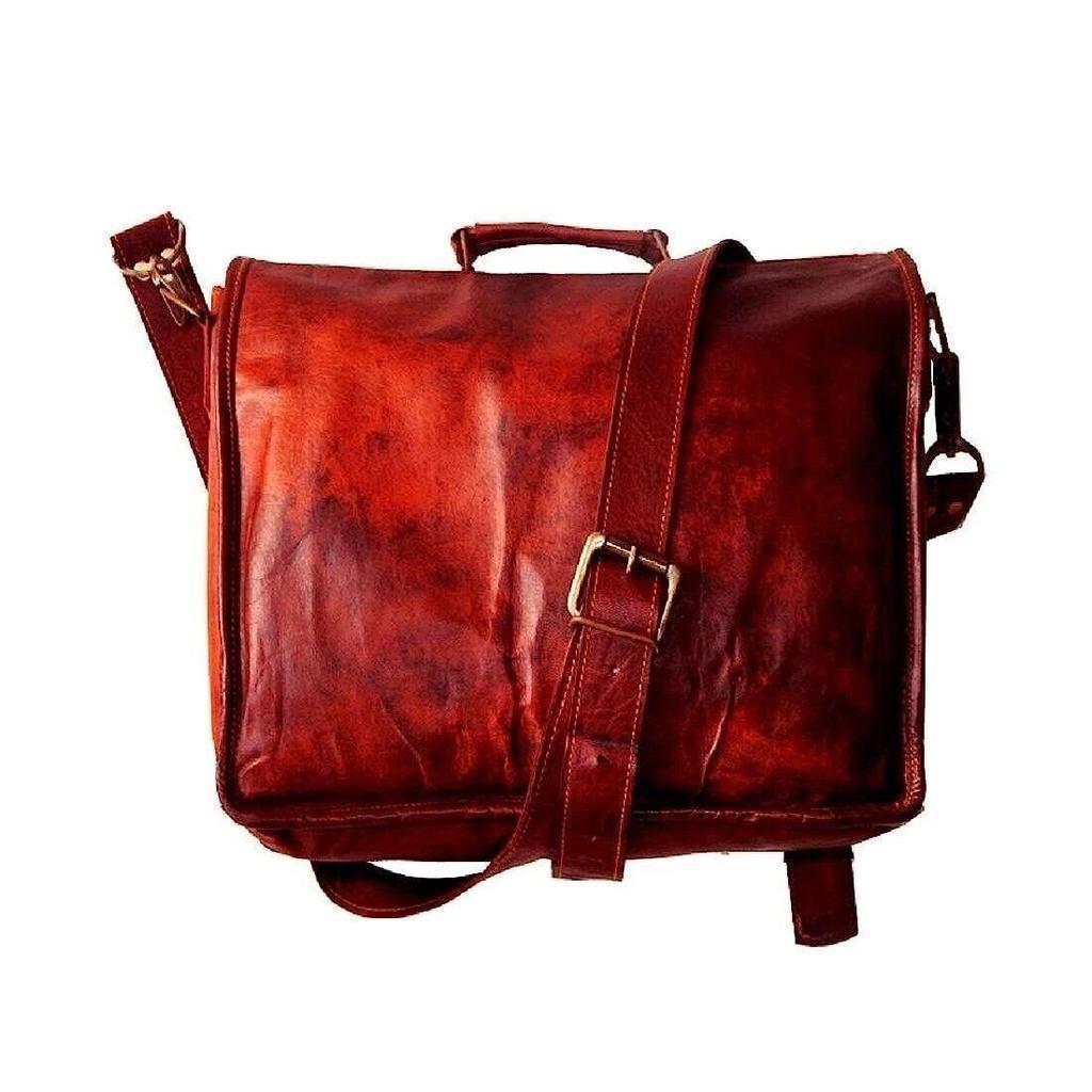 Men's Bag Laptop Vintage Handmade Official Leather Messenger Briefcase Satchel