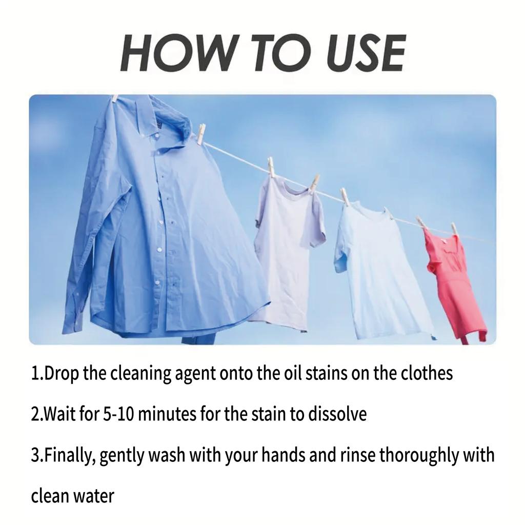High-Efficiency Active Enzyme Laundry Detergent Stain Remover Fabric Grease Rust Preventer Quick Laundry Stain Remover