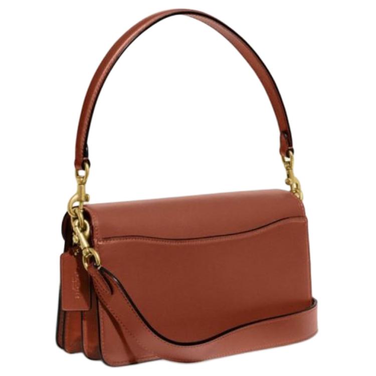 Coach Tabby 26 Classic Logo Clasp Closure Leather Shoulder Tote Bag Medium Women handbags Brown Caramel CI032-B4XHG