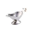 Stainless Steel Sauce Cup Multi-size Silver Sauce Boat Multi-functional Ship Shape Salad Dressing Boat Restaurant Use