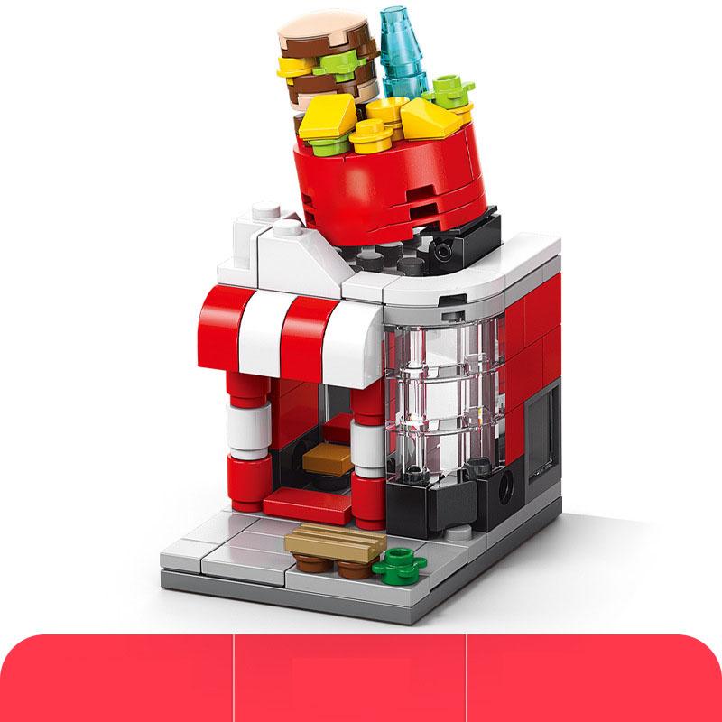 Seria Variety Street View DIY Małe elementy konstrukcyjne klocki puzzle dla dzieci prezent