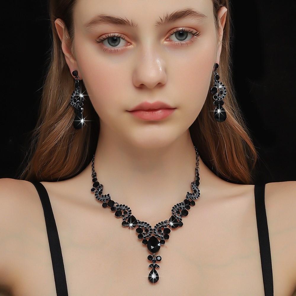 2PCS/3PCS/SET Sparkling Bridal Jewelry Sets Temperament Crystal Jewelry Sets  Holiday Gift