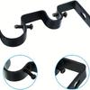 2Pcs Heavy-duty Curtain Rod Brackets Double Rod Double-Layer Hanging Brackets  Home Use
