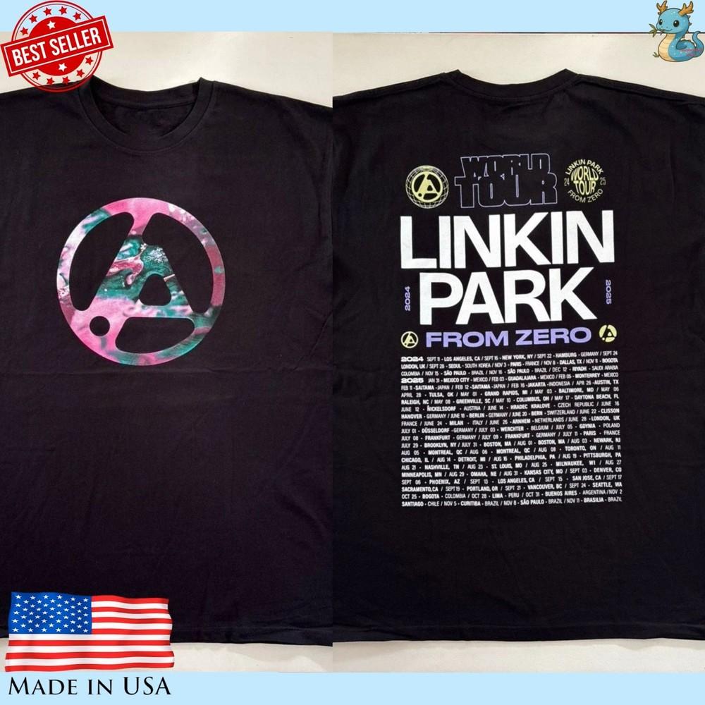 Футболка Linkin Park Мировой Тур 2025 С Концерта Группы From Zero Графическая Футболка Унисекс XXXL