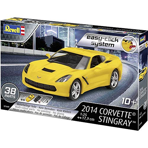 German Revell 1/25 2014 Corvette Stingray Plastic Model Kit 07449