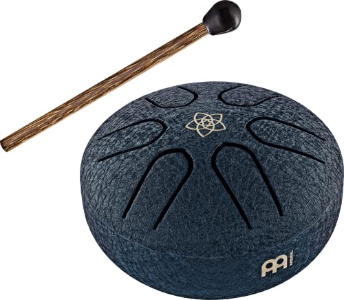 MEINL Sonic Energy Collection Pocket Steel Tongue Drum, 3-inch, A Major, PSTD2NBVF, Navy Blue [Includes Wooden Mallet] [Official Japanese Product]