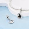Genuine Lovely Charm Copper Star Moon Couple Black Cat Bead Fits Plata Bracelet For Women Jewellery Crafting Gift