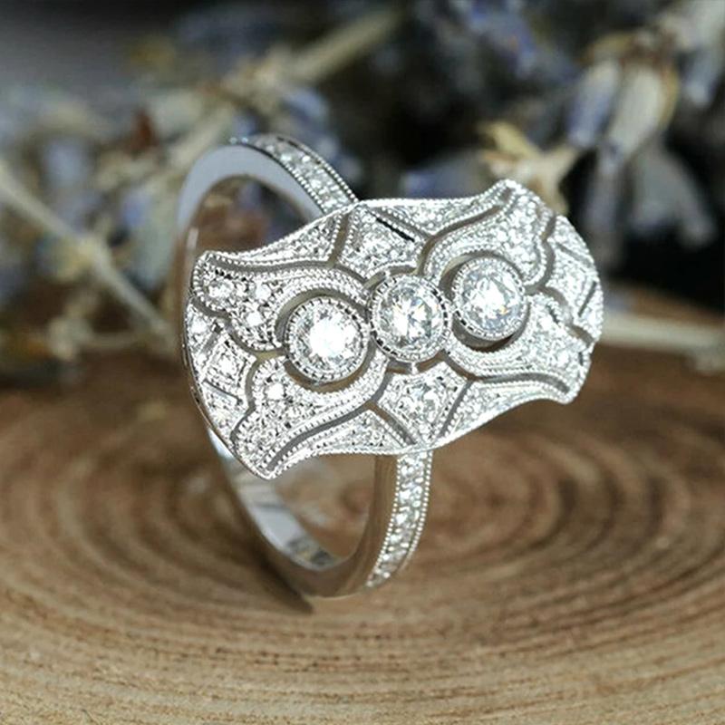

CAOSHI Delicate Lady Engagement Party Ring with Brilliant Zirconia Gorgeous Finger Zircon for Wedding Ceremony Graceful Gift 6