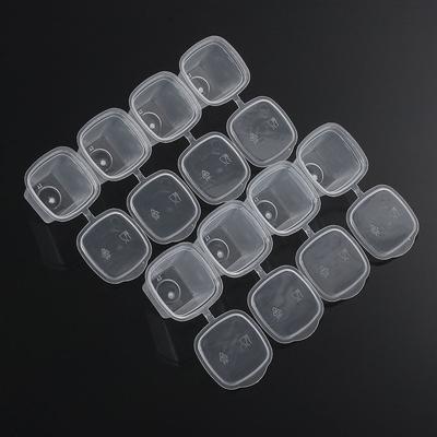25Pcs Disposable Hinged Lids Takeaway Sauce Cup Food Containers Pigment Paint Box Palette