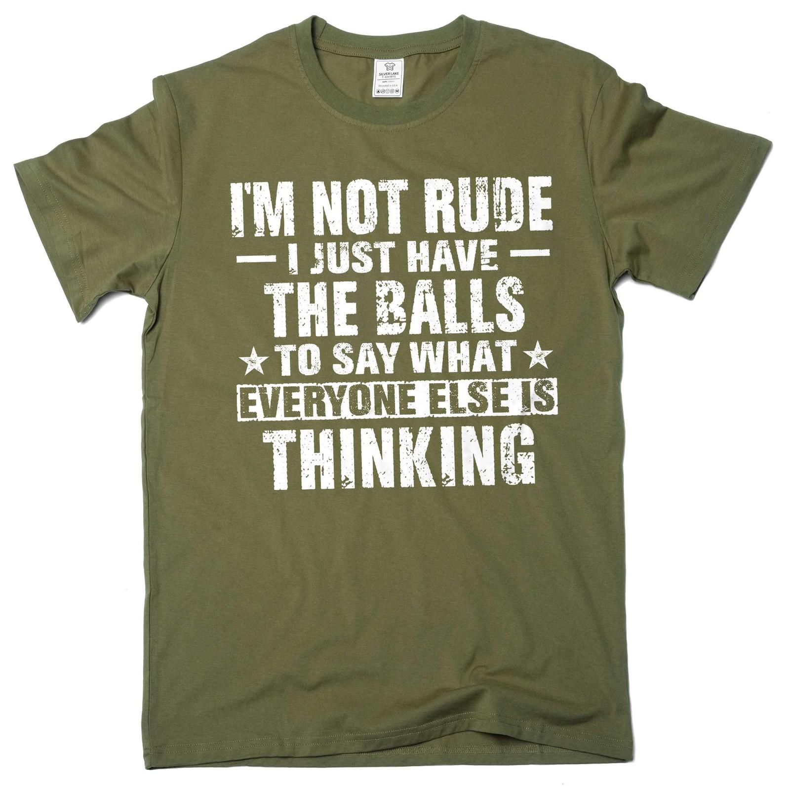 Men s I am not rude T-Shirt Mens Womens Tees Top Funny Saying Tee birthday gift christmas gift tee M