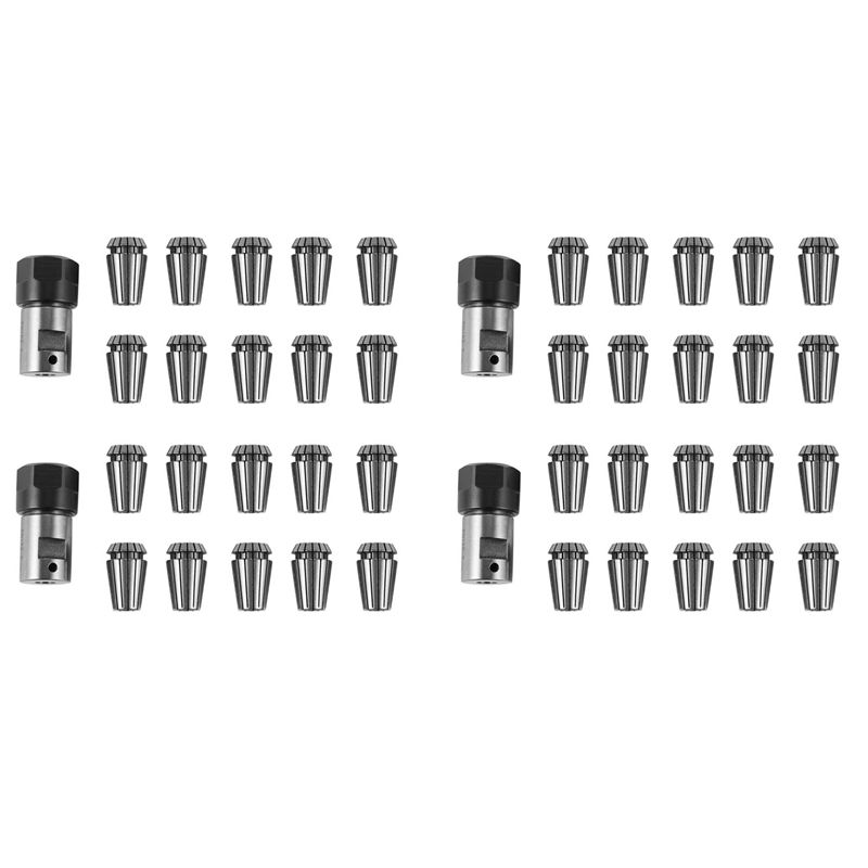 

40Pcs Er16 Spring Collet + Motor Shaft 8Mm Extension Rod Holder Cnc Milling Lathe Tool Engraving Machine-B61B