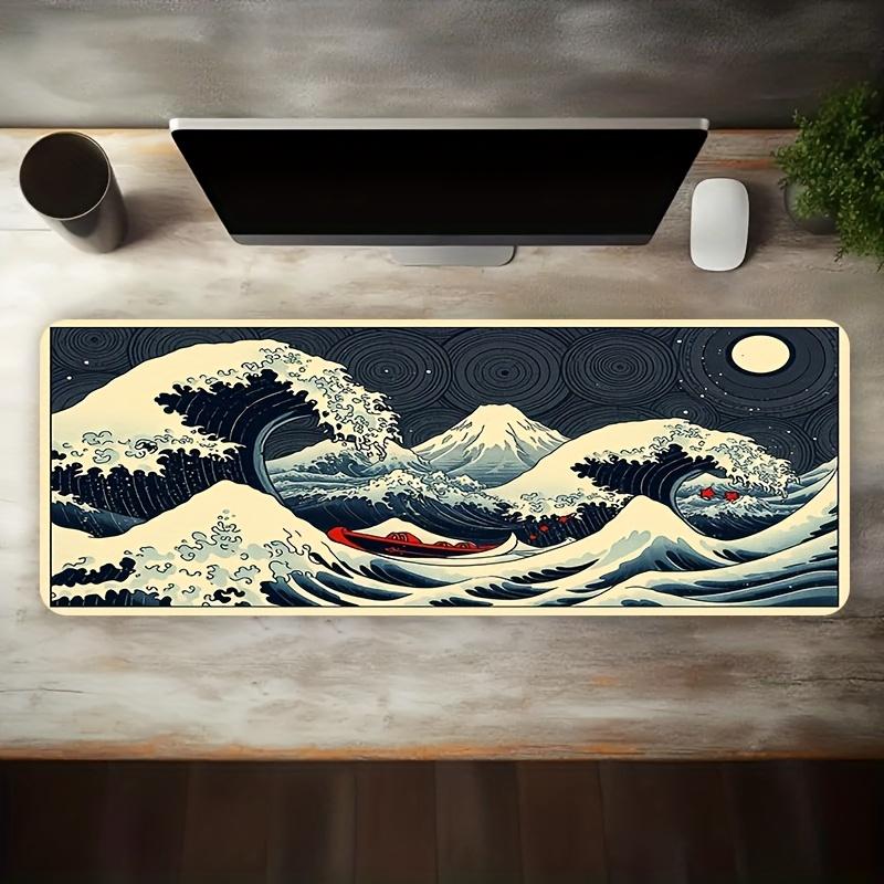 Modern Desk Mat Mouse Pad Professional Desk Mat Soft Cloth Surface Stable Rubber Base for Home Office PC Laptop Work Great Gift