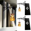Witch Hat Ghost Ornament Halloween Library Lantern Decorative Bookshelf Lamp Patchwork Iron Rack Hanging Decorations Light with Hat Spooky