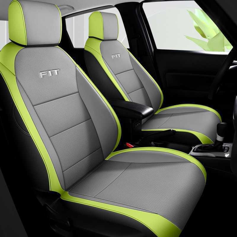 Honda Fit All-Season Full Coverage Car Seat Cover - Leather Design