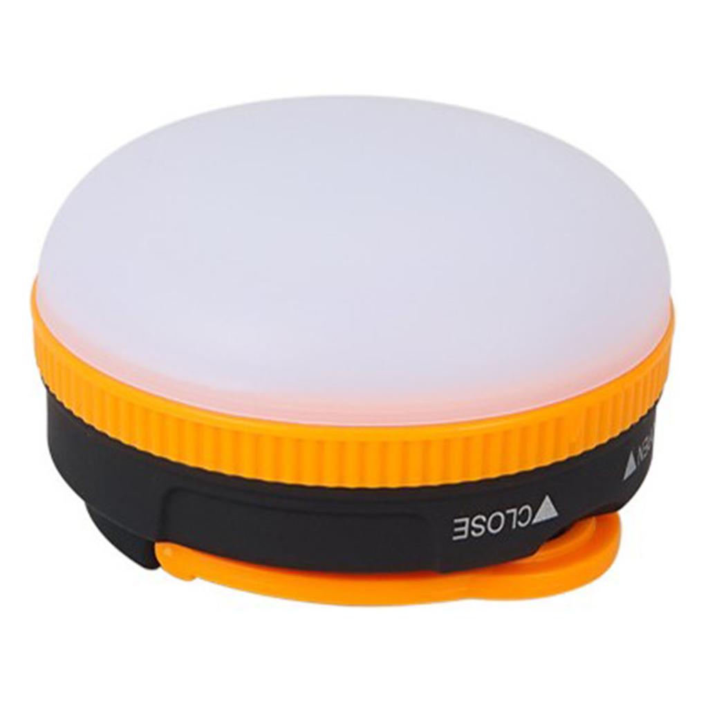 LED Tent Lamp ABS 5 Lighting Modes Waterproof Emergency Camp Hanging Lamp for Outdoor Battery Type Orange (Round)