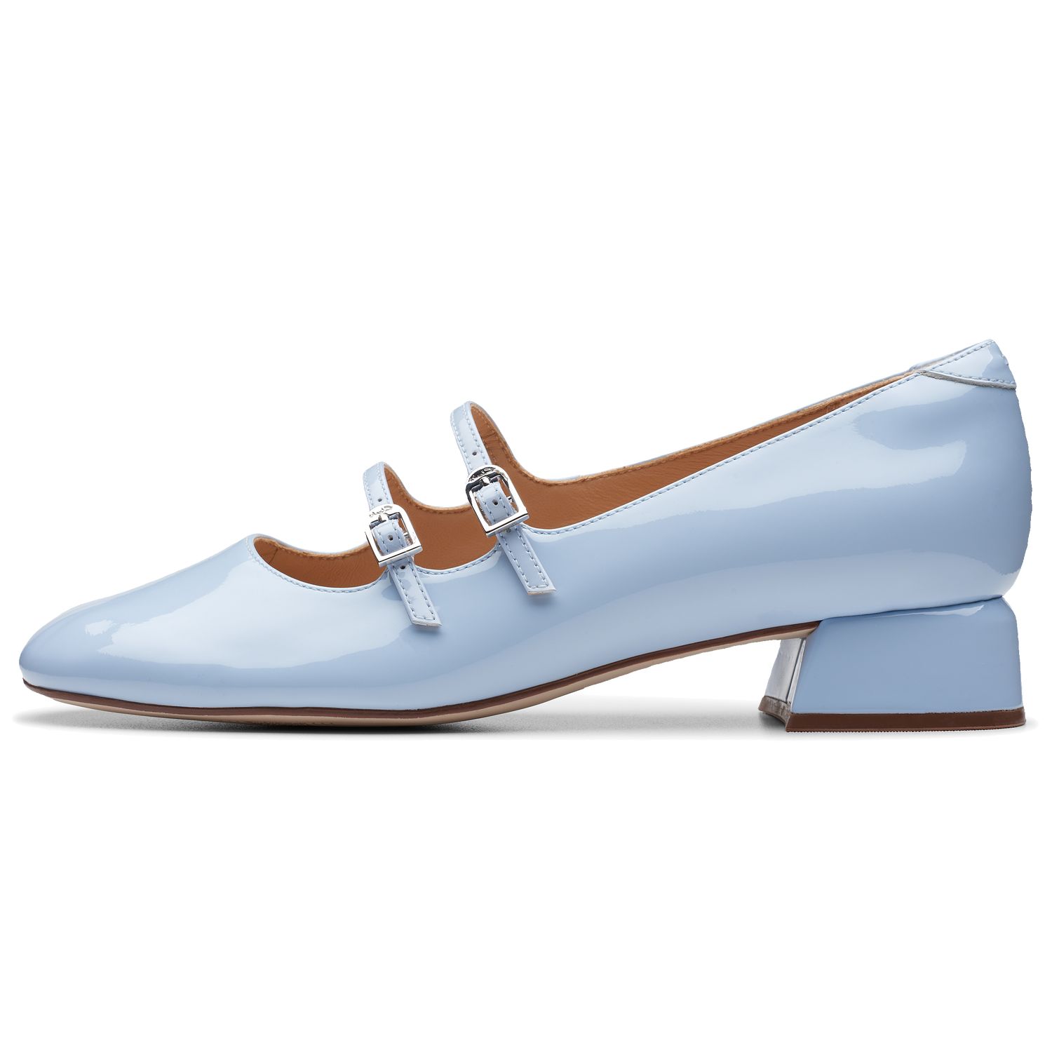 Clarks ādas vintage stila platformas papēža