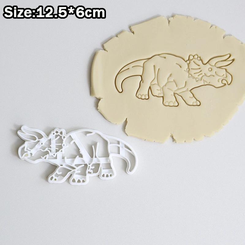 Dinosaur Cookie Cutter T-Rex Stegosaurus Cookie Mold Children Favor Cookie Stamp Birthday Party Dessert Mold Fondant Cake Decors