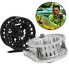 Sougayilang 3 BB 5/6 Ultra Light Large Arbor Aluminum Spool Fly Fishing Reel Black and Silver