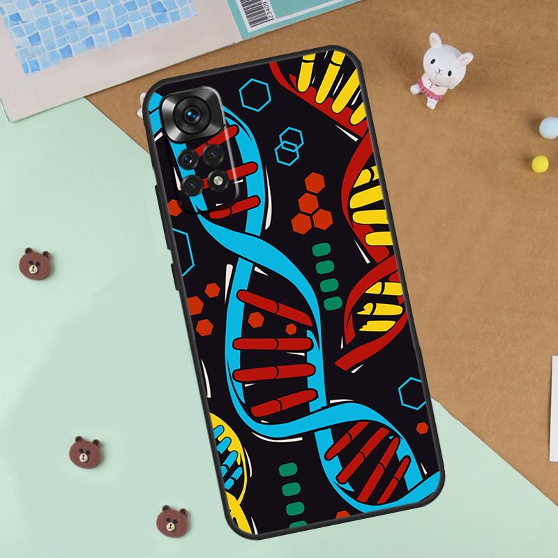 Science DNA Biology Case For Xiaomi Redmi Note 13 14 9 10 11 12 Pro 10S 11S 12S Cover For Redmi 13C 10C 12C 14C