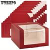5pcs Gift Boxes with Window Display Box Hat Storage Containter for Baseball Caps Billed Cap Snapbacks Trucker Cap Paper Fold Box Packing Treat Boxes