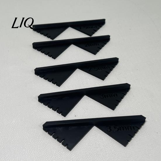 Gabarits de coupe pour reliure à angle droit 5 pièces/ensemble Gabarits d'angle, Outils de reliure, Guides en carton de 1,5 mm 2 mm, Règles de mesure en plastique de 2,5 mm 3 mm 3,5 mm