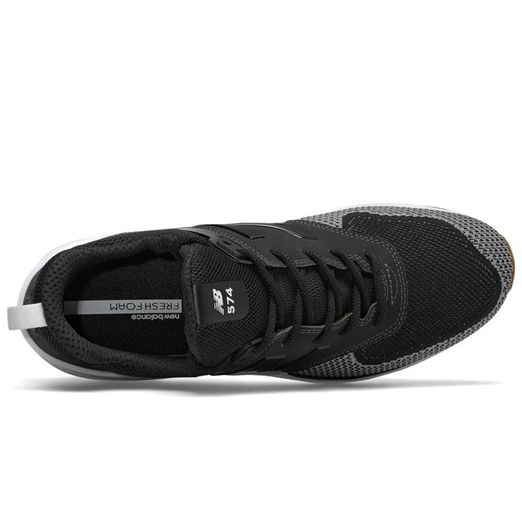 New Balance Nb 574 Sport Fabric Retro Low Top Lifestyle Sneakers Unisex Sneakers Black Gray MS574EMK