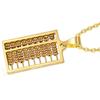 Fashionable Stainless Steel Abacus Pendant Necklace with Adjustable Chain for Fashion Enthusiasts and Math Lovers