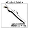 Antique Wood Hairpins Female New Chinese Simple Geometric Black Hair Sticks Hair Clips For Women Hair Accessories Pearl Headwear