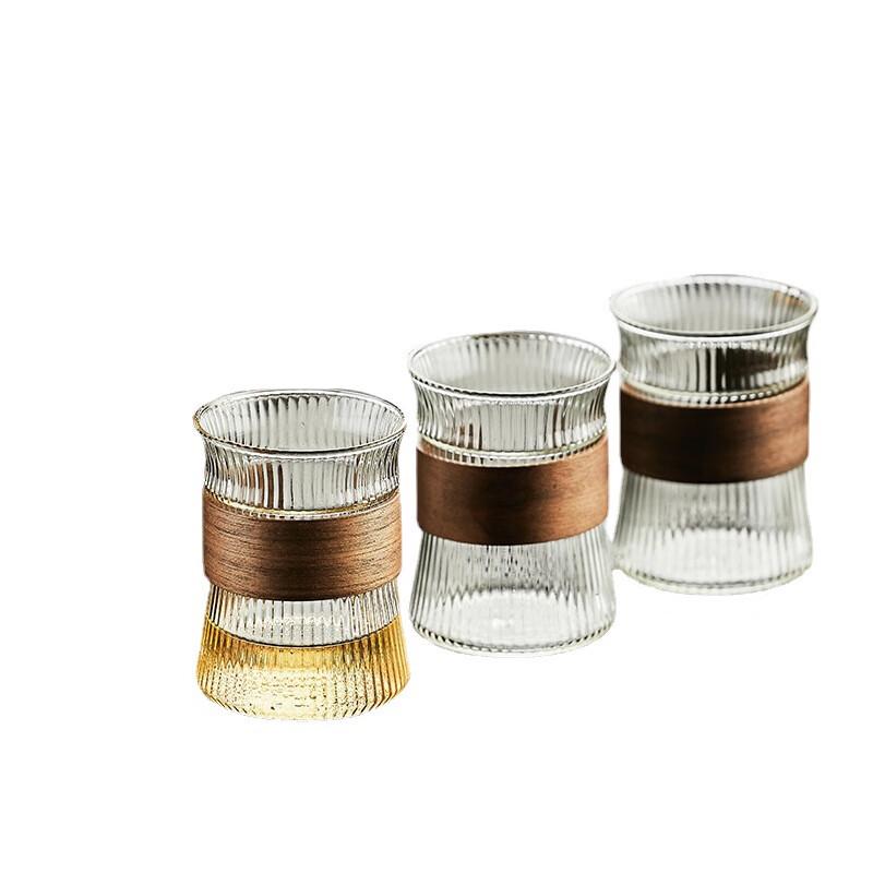 Shangqi Chinese Style Striped Glass Drinkware Set