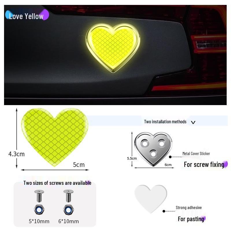 Reflektierender Warnschild-Aufkleber für Autos, Motorräder, Elektrofahrzeuge und Fahrräder