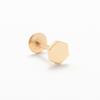 LUNNE 14k Hexagon Labret Tragus Piercing (14K Gold) #W04