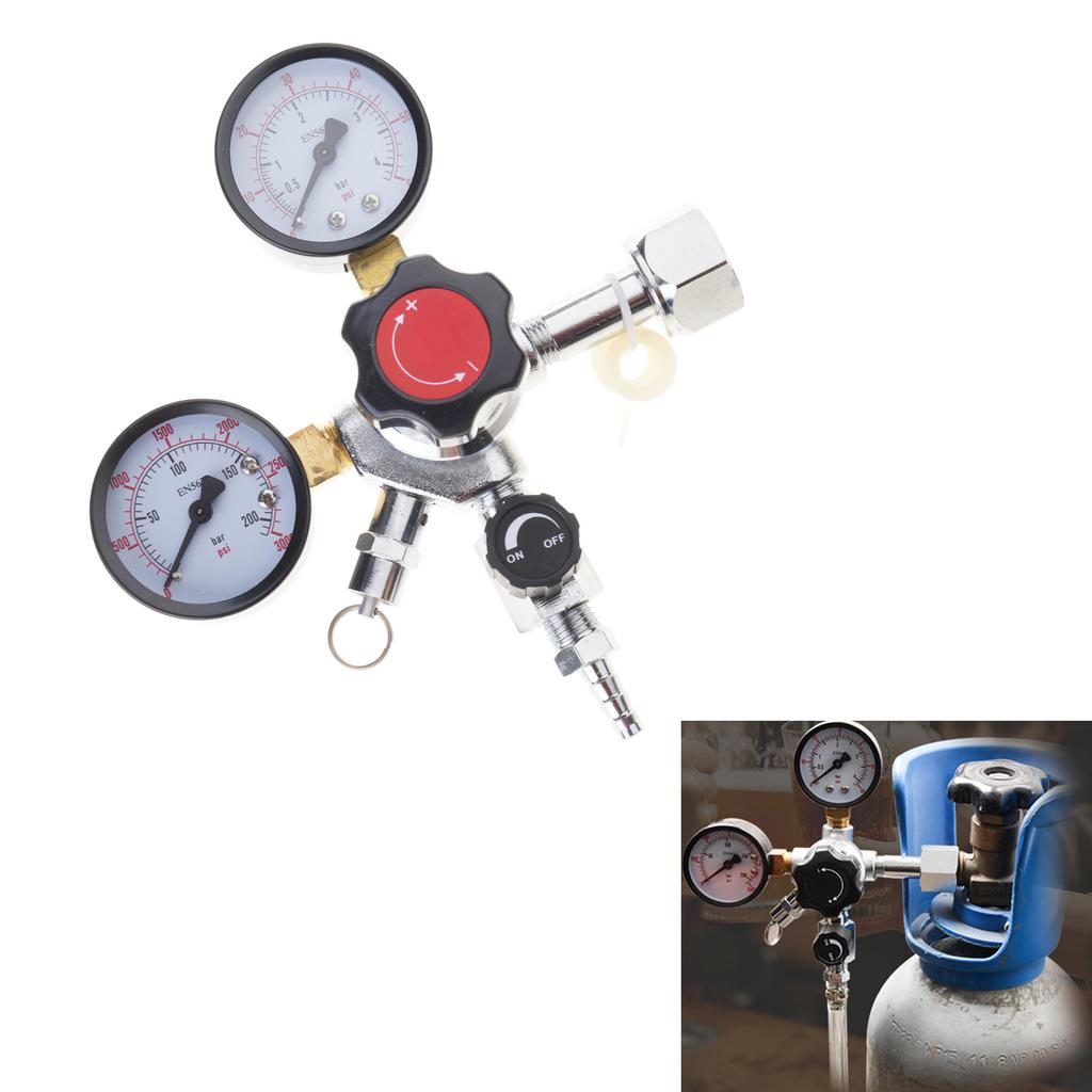 Beer Pressure Regulator for Home Brewing Use Precise CO2 Control Regulator with Relief Valves Sodas Water Brewing Tool