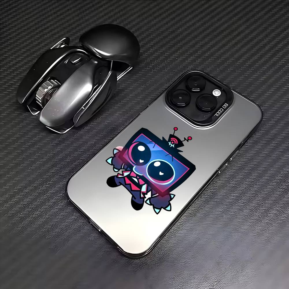 Vox H-Hazbin H-Hotel Colorful Silver Back Phone Case For IPhone 17 16 15 14 13 12 11 Plus Pro Max Plus